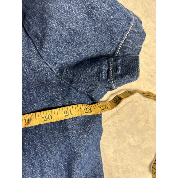 Studio Ease Denim Shirt Women's Size 1X Short Sleeve with Collar and Pockets - Picture 7 of 7